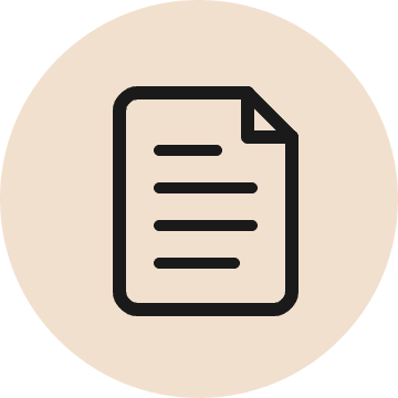 Document icon with lines and folded corner.
